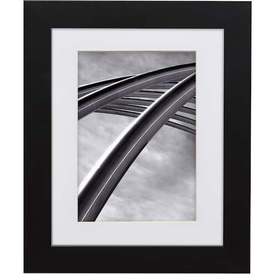 Craig Frames 4 Pack Bauhaus Mystic Satin Black Picture Frame with Mat